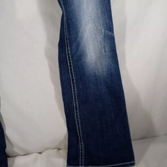 Rock N Roll Cowgirl Jeans Womens 28x32 Mid Rise Bootcut Denim Bling Western - Picture 7 of 12